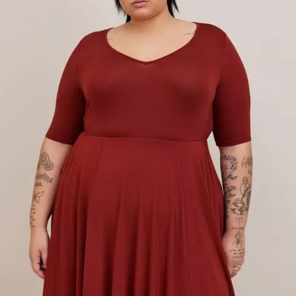Torrid Rust Midi Dress